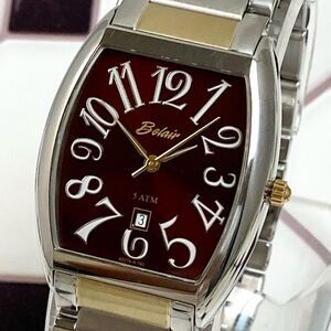 Belair Two-Tone Stainless Steel Tonneau Case Men’s Unisex Dress Watch